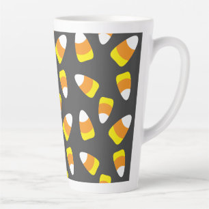 Halloween Pattern Candy Corn Latte Mug