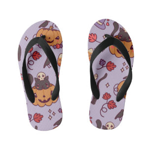 Halloween pattern decoration coffee mug kid's flip jandals