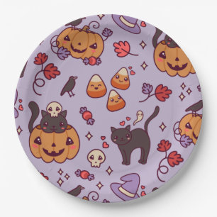 Halloween pattern decoration coffee mug paper plate