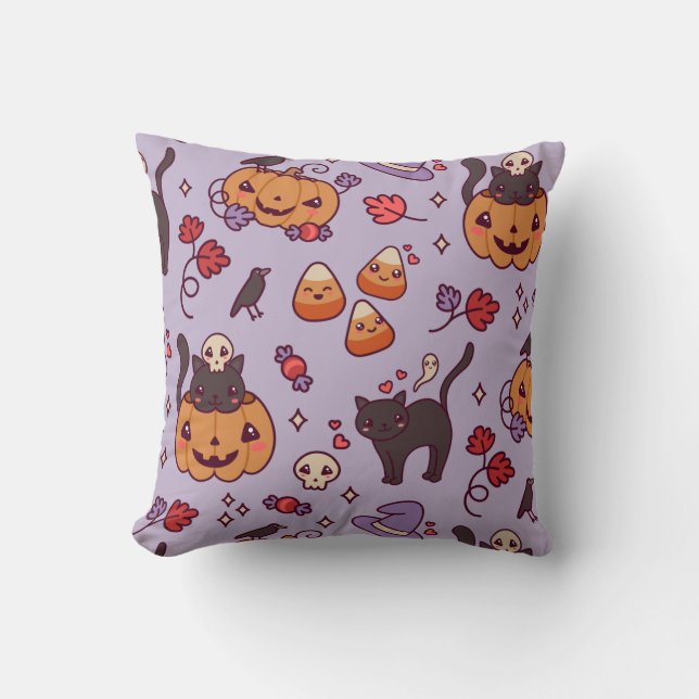 Halloween pattern decoration coffee mug throw pill cushion (Front)