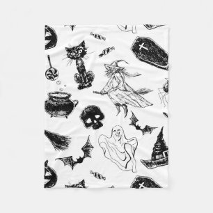 Halloween pattern design fleece blanket
