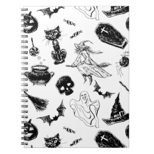 Halloween pattern design notebook