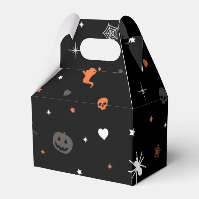 Halloween pattern favour box (Front Side)