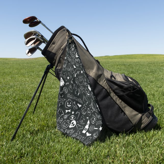 Halloween Pattern Golf Towel (Green)