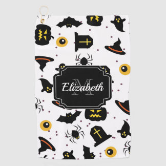 Halloween Pattern Golf Towel