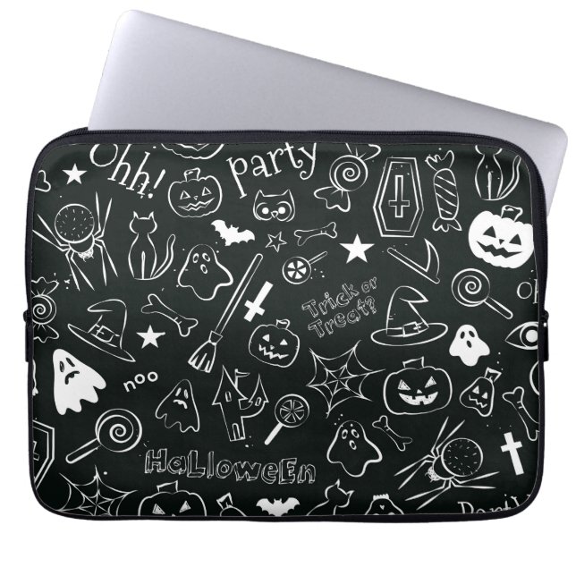 Halloween Pattern Laptop Sleeve (Front)
