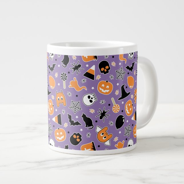 Halloween Pattern Large Coffee Mug (Front Right)