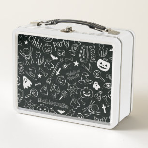 Halloween Pattern Metal Lunch Box