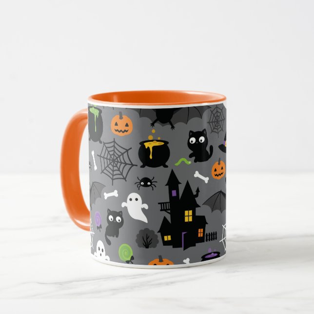 Halloween Pattern Mug (Front Left)