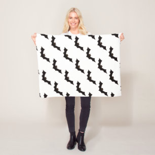 Halloween, Pattern Of Bats, Trick Or Treat, Boo Fleece Blanket