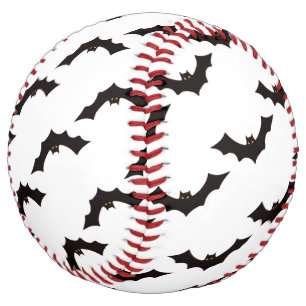 Halloween, Pattern Of Bats, Trick Or Treat, Boo Softball