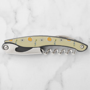 Halloween pattern on cream corkscrew