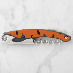 Halloween pattern on orange corkscrew