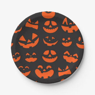 Halloween pattern paper plate
