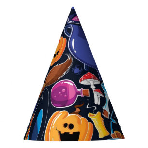 Halloween pattern party hat