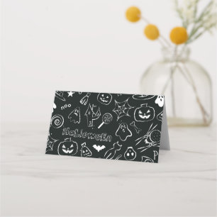 Halloween Pattern Place Card