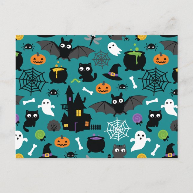 Halloween Pattern Postcard (Front)