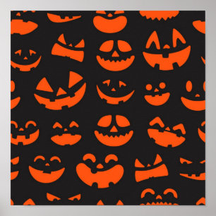 Halloween pattern poster