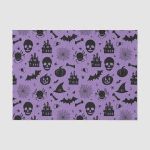 Halloween Pattern Purple and Black Tissue Paper