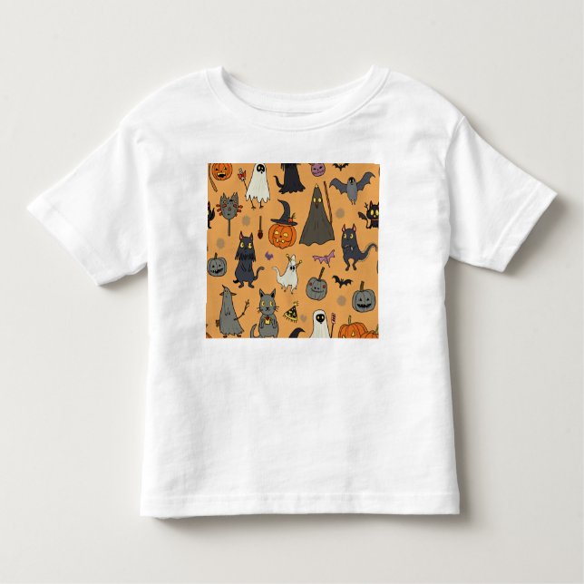 Halloween Pattern short sleeve top (Front)