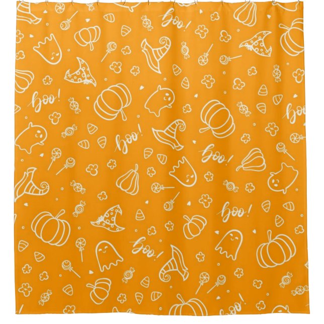 Halloween pattern shower curtain (Front)