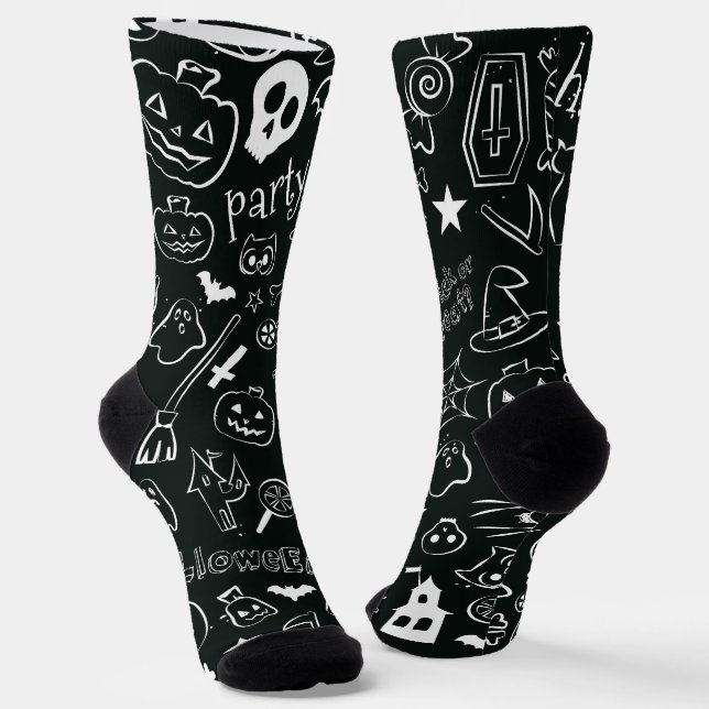Halloween Pattern Socks (Angled)