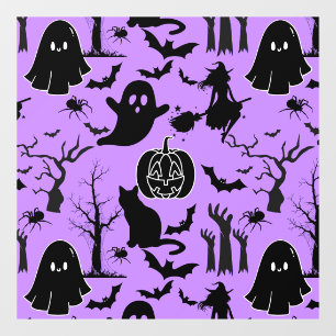 Halloween pattern. Spooky and cute.b L Purple BG
