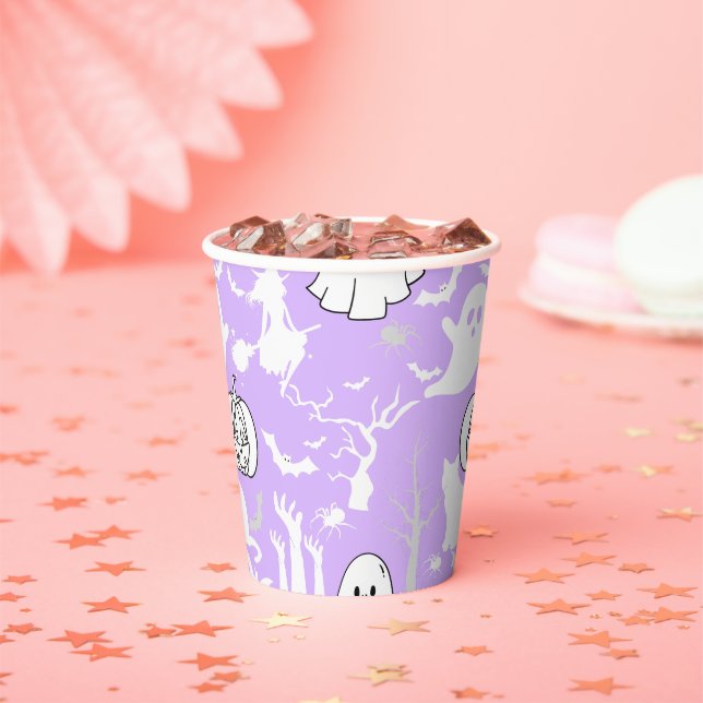 Halloween pattern. Spooky and cute.b Paper Cups (Insitu)
