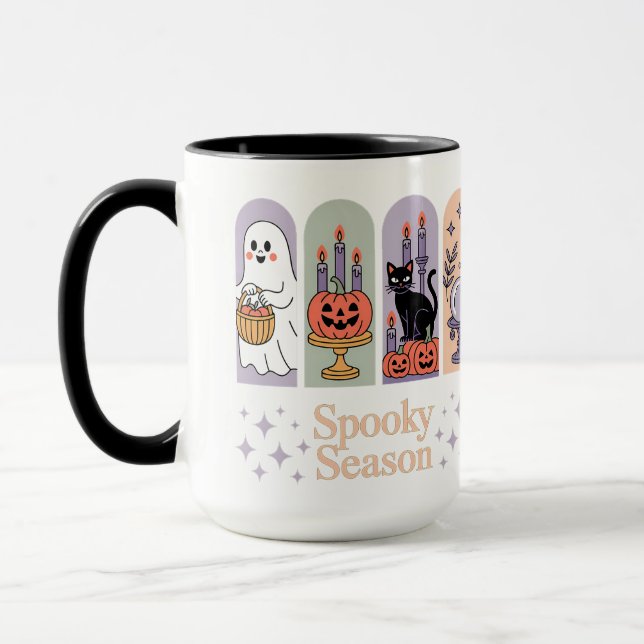 Halloween Pattern Spooky Season Mug (Left)