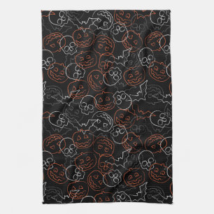 Halloween Pattern Tea Towel
