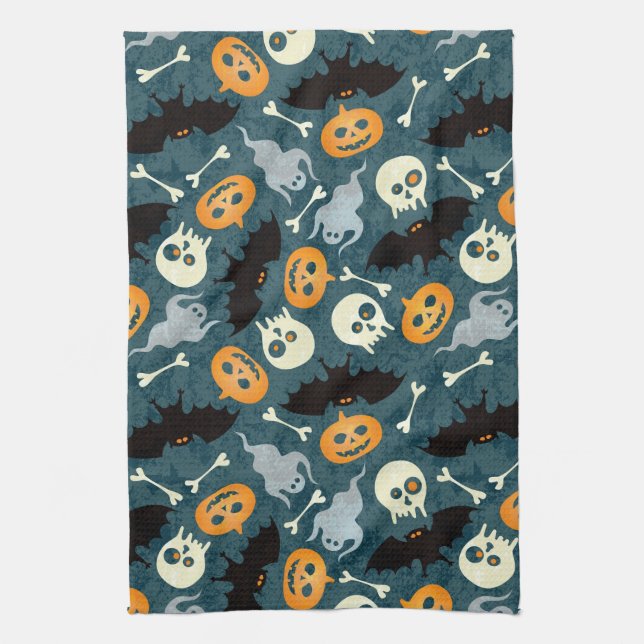 Halloween pattern tea towel (Vertical)