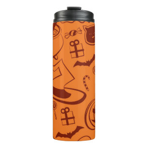 Halloween pattern thermal tumbler