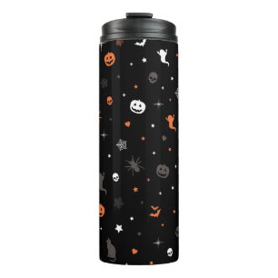 Halloween pattern thermal tumbler