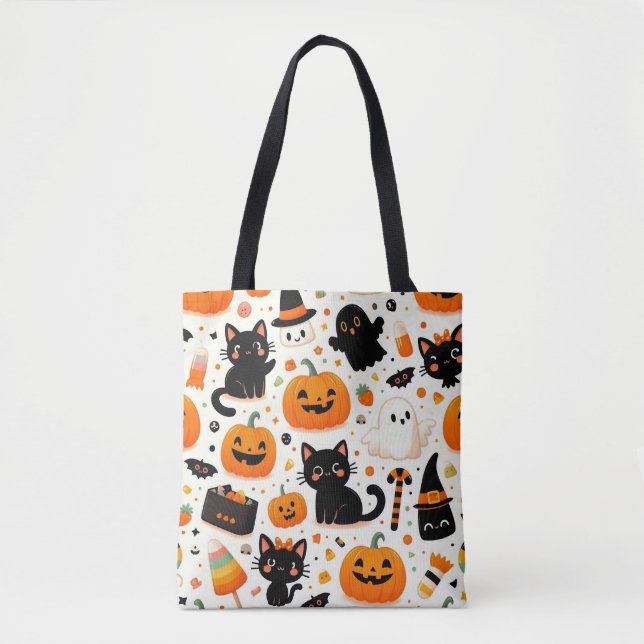 Halloween Pattern Tote Bag (Front)