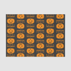 Halloween Pattern With Pumpkin Tissue Paper