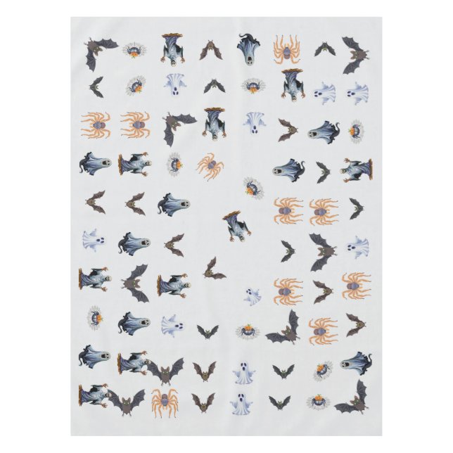 Halloween Patttern Of Creatures Tablecloth (Front)