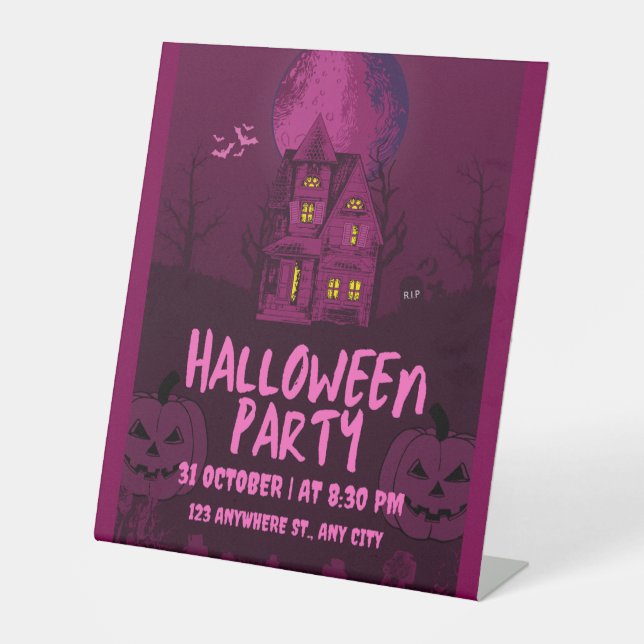 Halloween Pedestal Sign (Front)