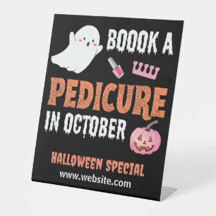 Halloween Pedicure Pedestal Sign