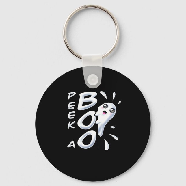 Halloween Peekabo Halloween Costume Key Ring (Front)