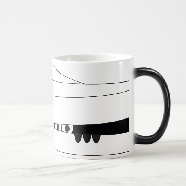 Halloween Peeking Mummy Magic Mug (Right)