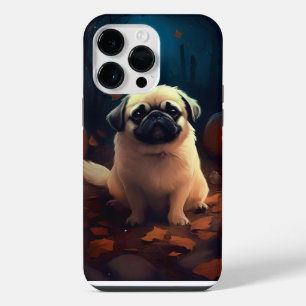 Halloween Pekingese With Pumpkins Scary iPhone 14 Pro Max Case