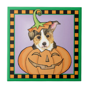 Halloween Pembroke Welsh Corgi Tile