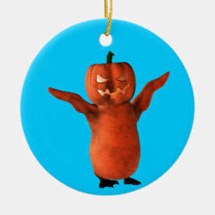 Halloween Penguin Ceramic Tree Decoration