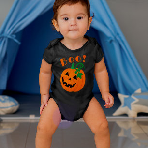  Halloween Personalised Jack O Lantern Boo Baby Bodysuit