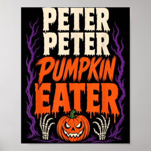 Halloween Peter Peter Pumpkin Eater Nursery Rhyme Poster