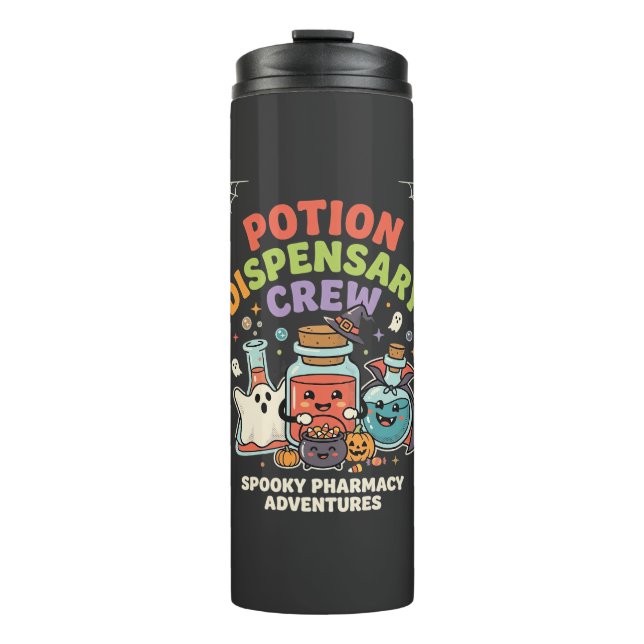 Halloween Pharmacy Potion Crew Thermal Tumbler (Front)