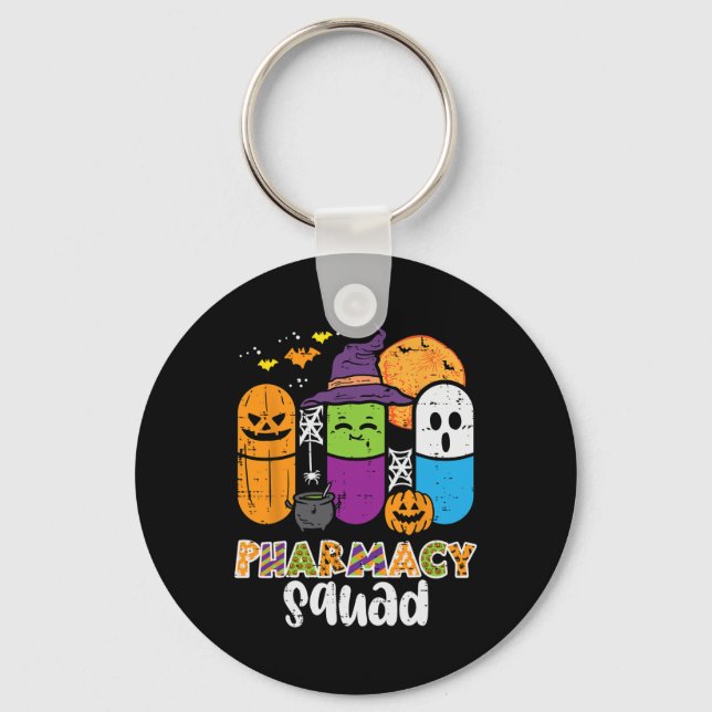 Halloween Pharmacy Squad PIlls Costume Pharmacist  Key Ring (Front)