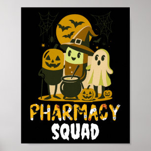 Halloween Pharmacy Squad Pills Costume Pharmacist  Poster