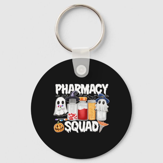 Halloween Pharmacy Squad Pills Shirts Pharmacist W Key Ring (Front)
