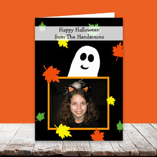 Halloween Photo Greeting Card -- Ghost Frame